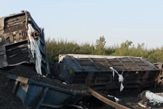 Goods train derails due to brake failure in Bihars Gaya