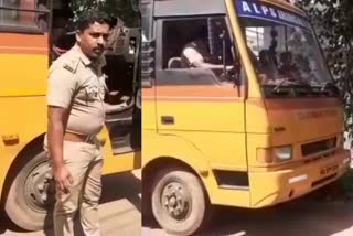 MVD Action against Iringallur school bus driver  Iringallur school bus driver  സ്‌കൂള്‍ ബസോടിച്ചത് ലൈസന്‍സില്ലാതെ  എംവിഡി  ഇരിങ്ങല്ലൂര്‍ സ്‌കൂള്‍ ബസ് ഡ്രൈവര്‍ക്കെതിരെ എംവിഡി  MVD against Iringallur school bus driver  മലപ്പുറം  മലപ്പുറം ഇന്നത്തെ വാര്‍ത്ത  malappuram todays news  മലപ്പുറം ഇരിങ്ങല്ലൂര്‍