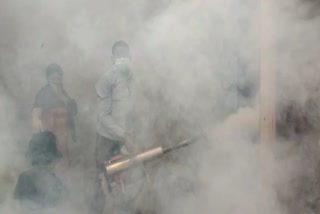 Fogging in Mangolpuri to prevent dengue in delhi