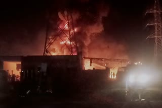 Tyre warehouse Caught Fire in Jodhpur