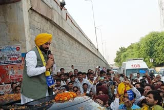 bhagwant mann road show in hisar