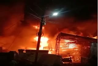 Fire in Godown in Jabalpur