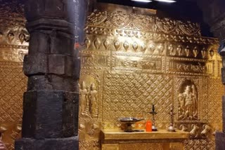 Kedarnath temple inner walls, ceiling decorated with 550 gold layers in Uttarakhand