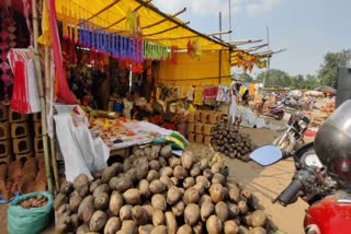 chhath puja prepration in bokaro market