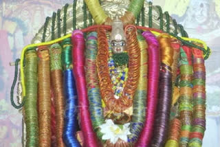 Goddess Kanaka Durga adorned with four lakh bangles