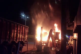 katni fire breaks out in jcb