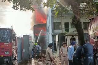 Liquor factory fire in Chandigarh
