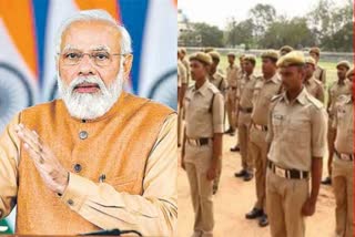 pm modi on police uniform