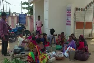displaced people protest in front of collector office in subarnapur