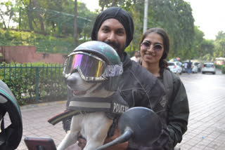 Malayalam actor Akshay on tour with his dog