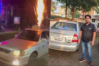 Young man arrested for driving car with bursting firecrackers