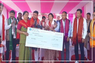 Micro finance check distribute in Baksha