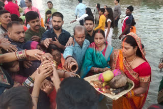 Arghya offered to Lord Bhaskar in Giridih