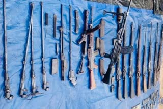 Maoist weapons recovered from buddha pahad latehar