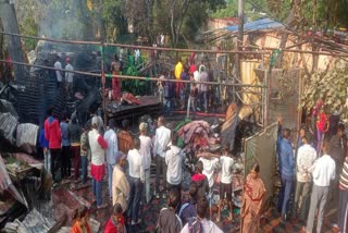 Fire in Tent House Godown Bhopal