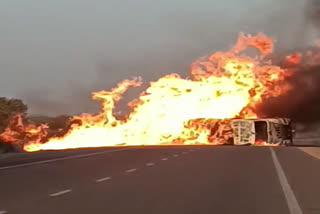 Fire broke out in Tanker full of Chemical