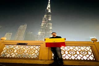 Karnataka flag displayed in Burj Khalifa