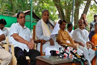 Opposition leader Siddaramaiah press conference