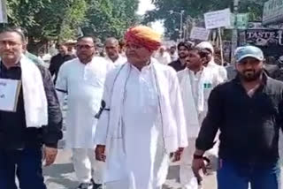 Mev Samaj silent procession in Alwar