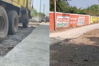 road made without removing truck in jabalpur