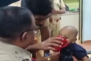 Watch: Cops takes care of infants abandoned by drug-addict father