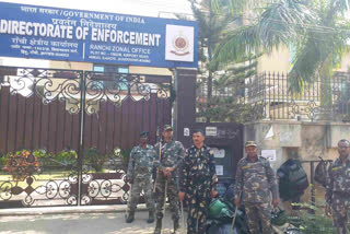 Heavy forces deployed for ED office security in Ranchi