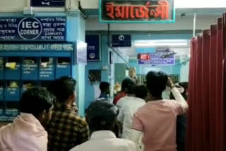 Agitation in hospital premises due to Child Death in Chandrakona