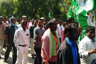 JMM workers gathering in Ranchi