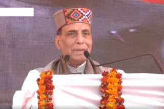 Rajnath Singh says "Dhairya rakhiye" as Public chants 'we want POK' during a rally