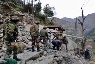 landslide in poonch a ruined house