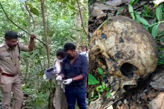 Found skull and Rotten Dead Body Thrissur  Found skull and Rotten Dead Body  തൃശൂരിലെ വനഭൂമി  തൃശൂരിലെ വനഭൂമിയില്‍ തലയോട്ടിയും അഴുകിയ മൃതദേഹവും  തൃശൂര്‍ ഇന്നത്തെ വാര്‍ത്ത  Thrissur todays news