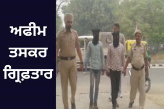 Police arrested 2 drug smugglers along with opium in Bathinda