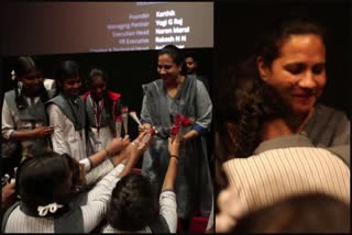 school children watched Gandhadagudi movie in Bangalore