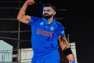 Kohli big cut out in hyderabad