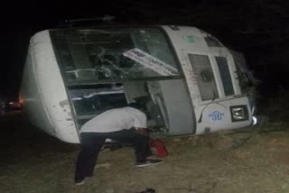 Roadways bus accident in Nagaur Jayal