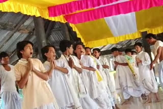 Preparation for Raas Leela in Majuli