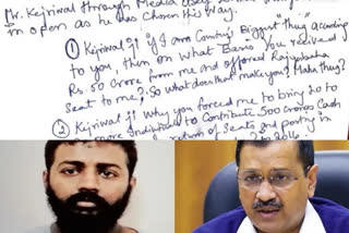 conman-sukesh-Chandrashekhar-new-letter-against-Delhi CM Arvind-kejriwal