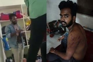 Youth thrashed by fellow students  Godavari district of Andhra Pradesh  engineering student attacked in hostel room  hostel room attack in andrapradesh  engineering college student clash  എൻജിനീയറിങ് വിദ്യാർഥി  എൻജിനീയറിങ് വിദ്യാർഥിക്ക് ക്രൂര മർദനം  വിദ്യാർഥിയെ സംഘം ചേർന്ന് ക്രൂരമായി മർദിച്ചു  വിദ്യാർഥിക്ക് സഹപാഠികളുടെ മർദനം  എൻജിനീയറിങ് കോളജ് വിദ്യാർഥി