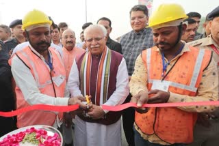 inauguration of flyover in gurugram