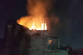 Fire in house in Udaipur