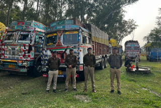 Khatima police seized 14 overloaded vehicles