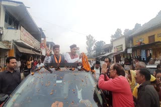 Road show of Prem Kumar Dhumal