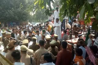 bku ambawata protested on collectorate
