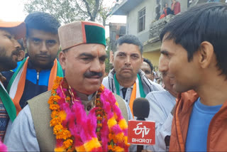 Congress candidate and MLA Inder Dutt Lakhanpal