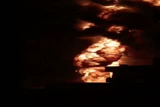 Fire breaks out at Indian Oil Depot in Patna Bihar