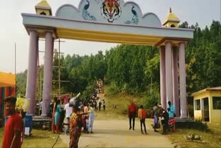 Devotees at Sarna Dharma Mahasammelan on Lugu Buru Pahar in Bokaro