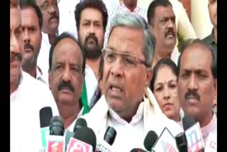 Siddaramaiah spoke to reporters in Hubli