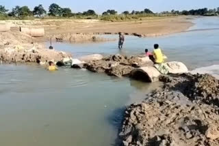 Illegal sand mining at Rangia
