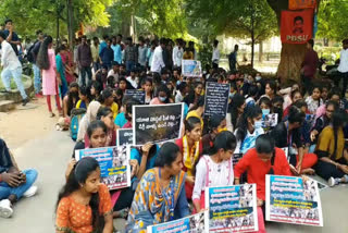 Nizam College Students Protest