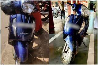 പാലക്കാട്  palakkad latest news  palakkad local news  Scooter with fake registration found  Olavakode  ചെറുതുരുത്തി സ്വദേശിനി  ഒലവക്കോട്‌  വ്യാജ രജിസ്ട്രേഷനുള്ള സ്‌കൂട്ടര്‍ കണ്ടെത്തി  palakkad